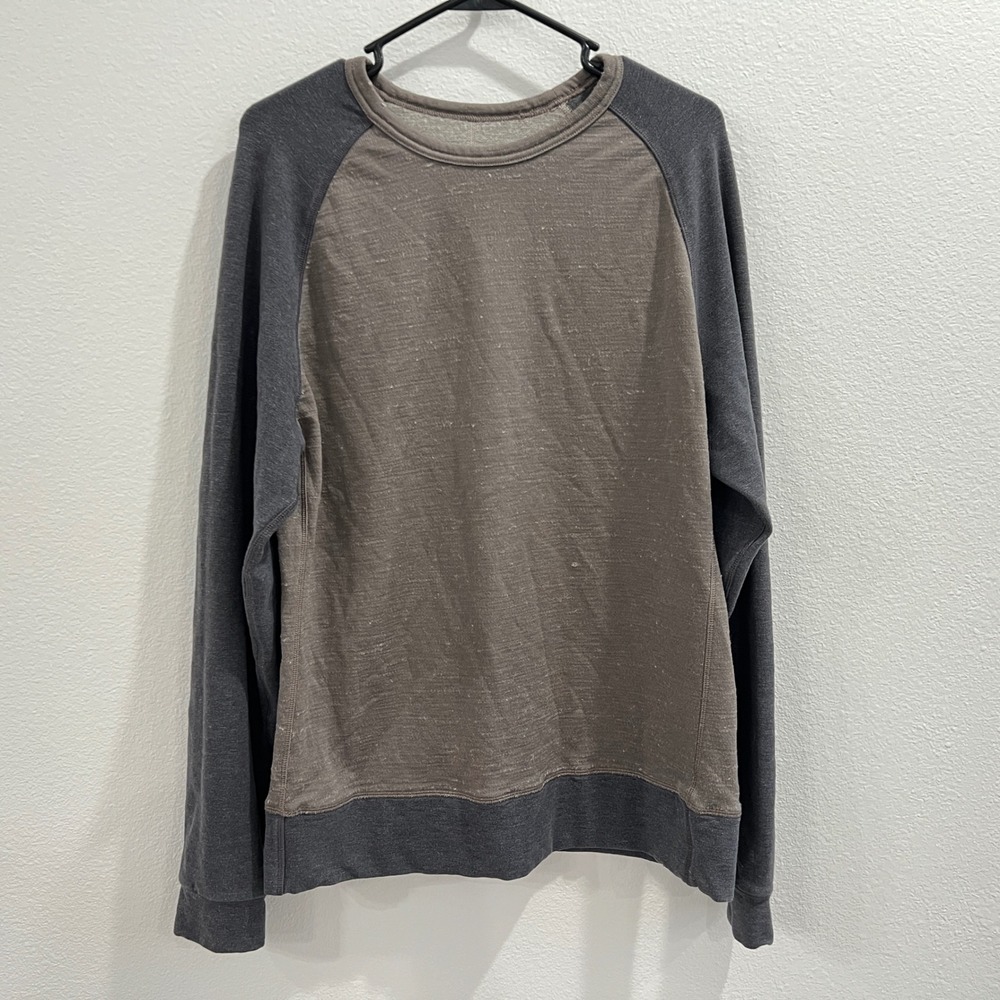 Lululemon‎ Sweatshirt Mens M/L Gray Raglan Sleeve Side Zip Pullover